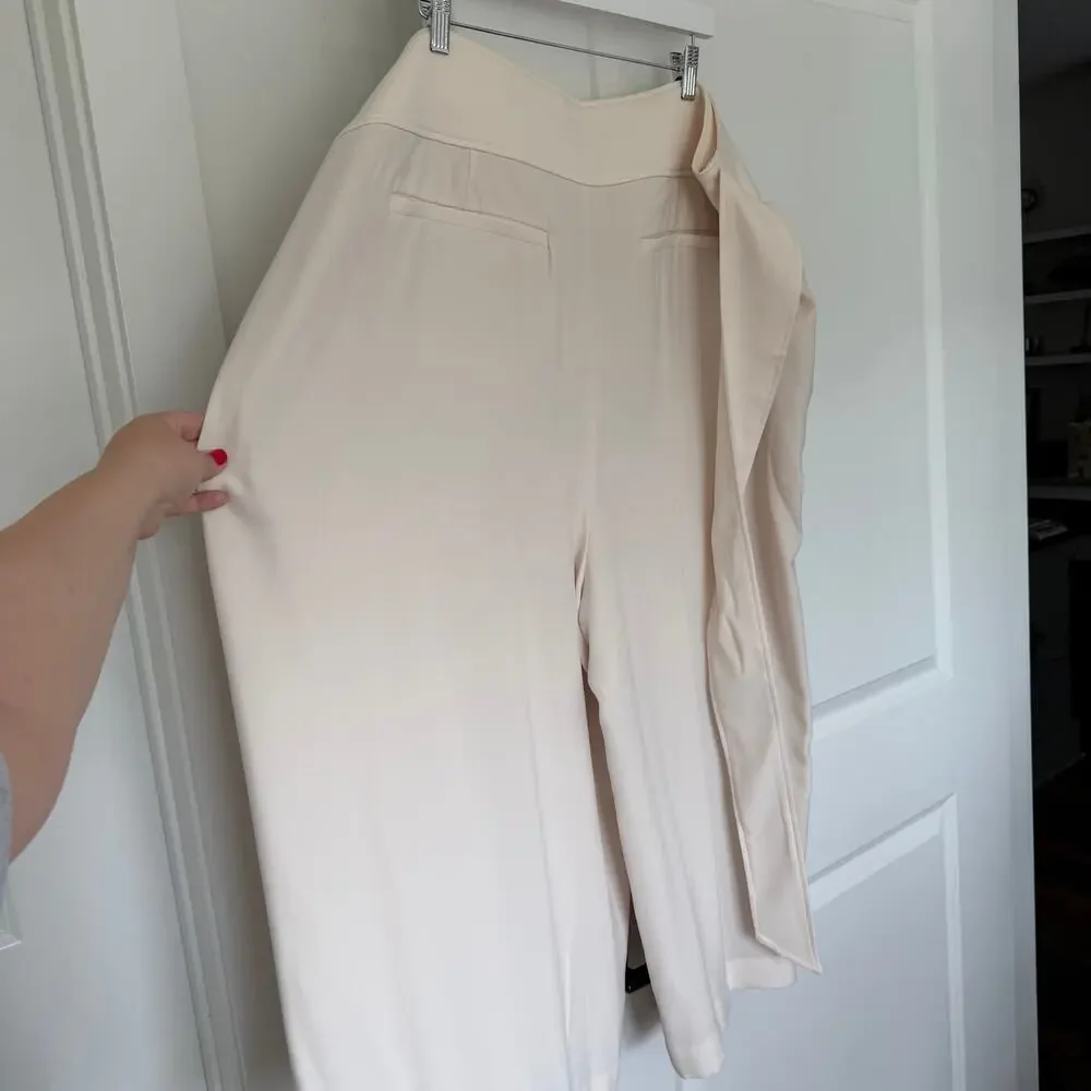 Lauren Ralph Lauren (22W) Cream Layered Palazzo Culotte Wide Leg Pants NWT